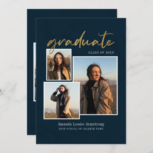 Abschluss 2025 4 Fotos Ankündigung (Vorne/Hinten)