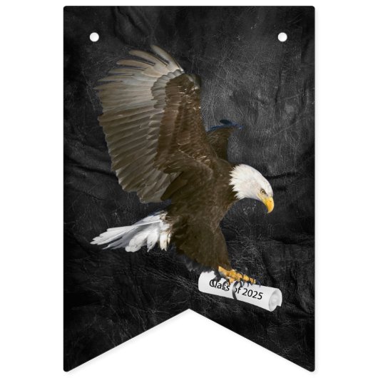 Abschluss 2025 Adler auf Leder Wimpelkette (Erste Fahne)