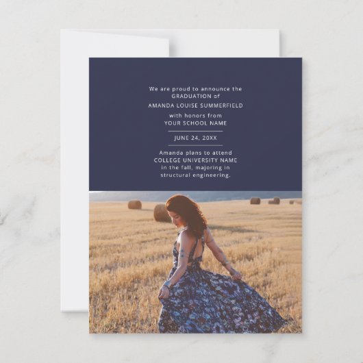 Abschluss 2025 Ankündigung moderner Fotosammlungen (Rückseite)