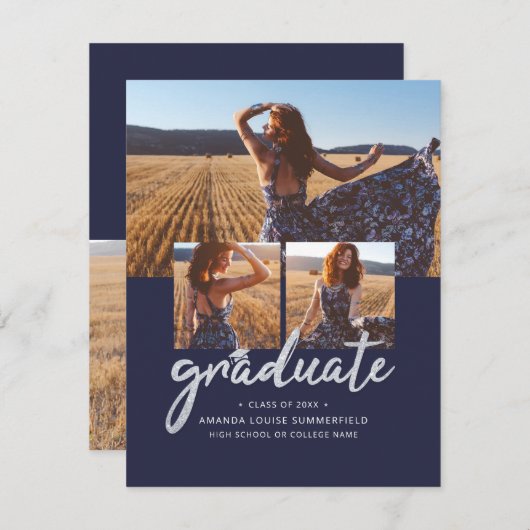 Abschluss 2025 Ankündigung moderner Fotosammlungen (Vorne/Hinten)