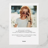 Abschluss 2025 Ankündigung von Foto (Rückseite)