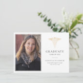 Abschluss 2025 Ankündigung von Foto-Krankenschwest (Stehend Vorderseite)