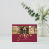 Abschluss 2025 - Ankündigung von Fotosammlungen Begleitkarte (Stehend Vorderseite)