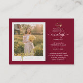 Abschluss 2025 - Ankündigung von Fotosammlungen Begleitkarte (Rückseite)