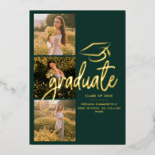 Abschluss 2025 Ankündigung von Green Foto Gold Foi (Vorderseite)