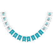 Abschluss 2025 Aquamarin und schwarz Wimpelkette (Alle)