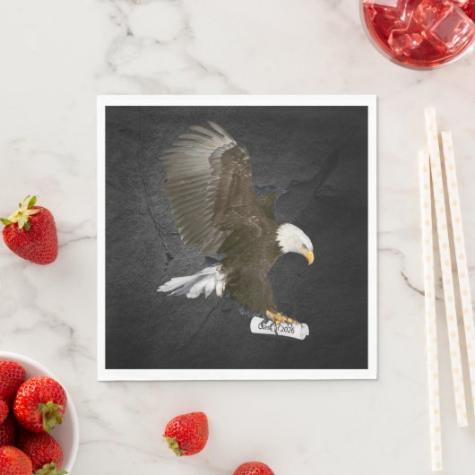 Abschluss 2025 Bald Eagle mit Diplom Serviette (Beispiel)