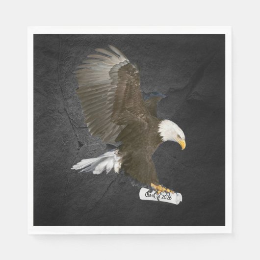 Abschluss 2025 Bald Eagle mit Diplom Serviette (Vorderseite)