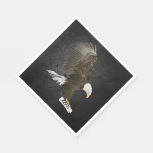 Abschluss 2025 Bald Eagle mit Diplom Serviette (Ecke)