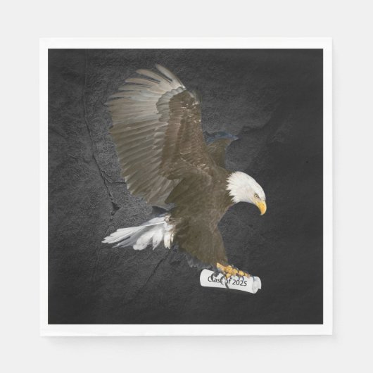 Abschluss 2025 Bald Eagle mit Diplom Serviette (Vorderseite)