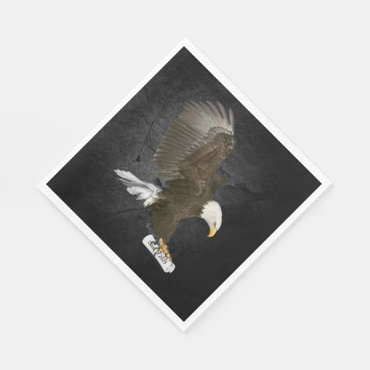Abschluss 2025 Bald Eagle mit Diplom Serviette (Ecke)