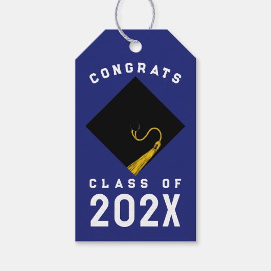 Abschluss 2025 Blau Geschenkanhänger (Vorderseite)