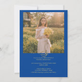 Abschluss 2025 Blue Graduate Foto Collage Ankündigung (Rückseite)