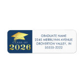 Abschluss 2025 Blue Imitats Gold oder Farbe (Vorne)