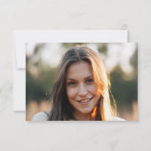 Abschluss 2025 Blue Neon Foto Grad Party Einladung (Rückseite)