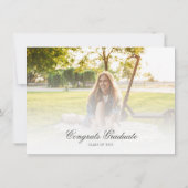 Abschluss 2025 Blue Neon Graduate Foto Party Einladung (Rückseite)