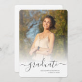 Abschluss 2025 Einfache 2 Fotos Grad Ankündigung (Vorne/Hinten)