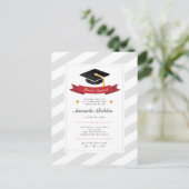 Abschluss 2025 Elegant Grad Party Einladungspostkarte (Stehend Vorderseite)