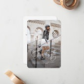 Abschluss 2025 Foto-Bekanntmachung Mitteilungskarte (Vorderseite/Rückseite Beispiel)