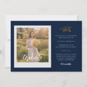 Abschluss 2025 Foto Collage Grad Ankündigung (Rückseite)