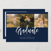 Abschluss 2025 Foto Collage Grad Ankündigung (Vorne/Hinten)