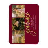 Abschluss 2025 Foto Collage Grad Bekanntgabe Magnet (Vertikal)