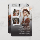 Abschluss 2025 Foto Collage Grad Party Einladung (Vorne/Hinten)