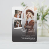 Abschluss 2025 Foto Collage Grad Party Einladung (Stehend Vorderseite)
