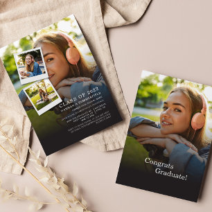 Abschluss 2025 Foto Collage Grad Party Einladung