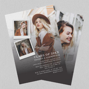 Abschluss 2025 Foto Collage Grad Party Einladung