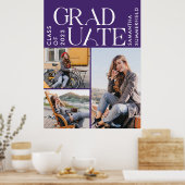 Abschluss 2025 Foto Collage Lila Graduate Poster (Küche)