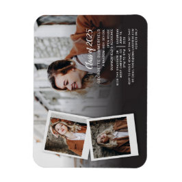 Abschluss 2025 Foto Collage Party Einladung Magnet