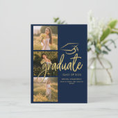 Abschluss 2025 Foto Collage Script Ankündigung (Stehend Vorderseite)