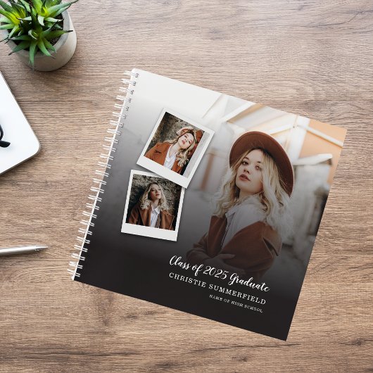 Abschluss 2025 Foto Collage Script Gästebuch Notizblock