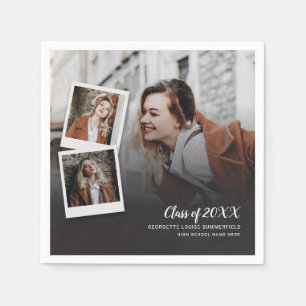 Abschluss 2025 Foto Collage Script Grad Paper Serviette