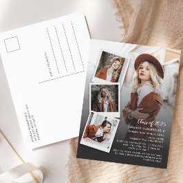 Abschluss 2025 Foto Collage Script Grad Party Einladungspostkarte