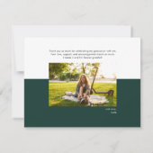 Abschluss 2025 Foto Collage Script Graduate Dankeskarte (Rückseite)