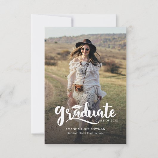 Abschluss 2025 Foto Elegant Grad Ankündigung (Vorderseite)