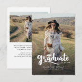 Abschluss 2025 Foto Elegant Grad Ankündigung (Vorne/Hinten)