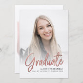 Abschluss 2025 Foto Grad Bekanntgabe Einladung (Vorne/Hinten)