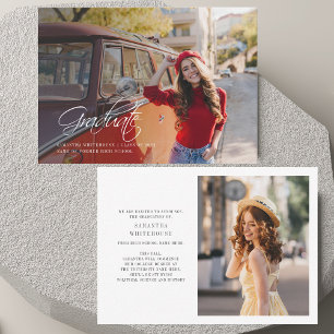 Abschluss 2025 Foto Grad Bekanntgabe Mitteilungskarte