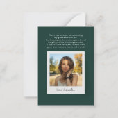 Abschluss 2025 Foto Grad Moderne Dankeschön Karte (Rückseite)