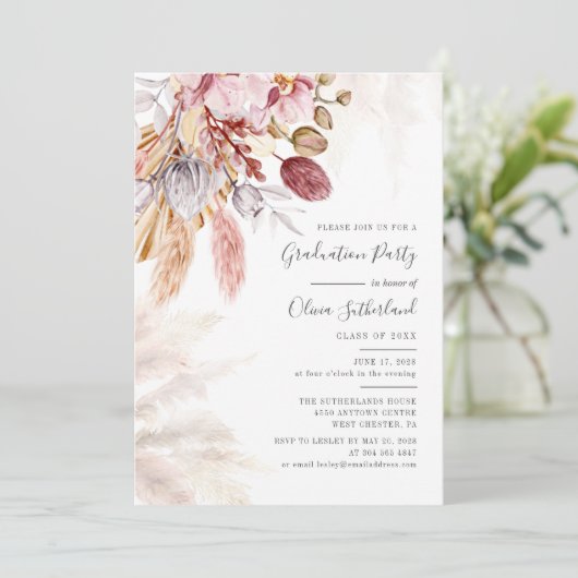 Abschluss 2025 Foto Grad Party Einladung (Stehend Vorderseite)