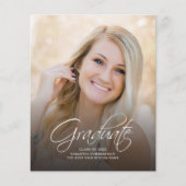 Abschluss 2025 Foto Grad Party Einladung (Vorderseite)