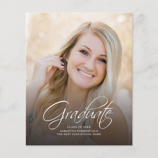 Abschluss 2025 Foto Grad Party Einladung (Vorderseite)