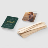 Abschluss 2025 Foto Grünes Personalisiertes Party Fächer (Non-assembled)