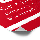 Abschluss 2025 Foto Modernes Grad Party Poster (Ecke)