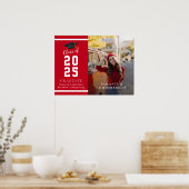 Abschluss 2025 Foto Modernes Grad Party Poster (Küche)