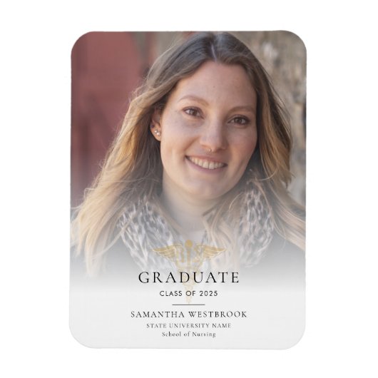 Abschluss 2025 Foto Nursing Pinning Grad Magnet (Vertikal)