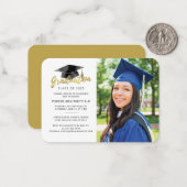 Abschluss 2025 Foto Party Einladung (Vorderseite/Rückseite Beispiel)